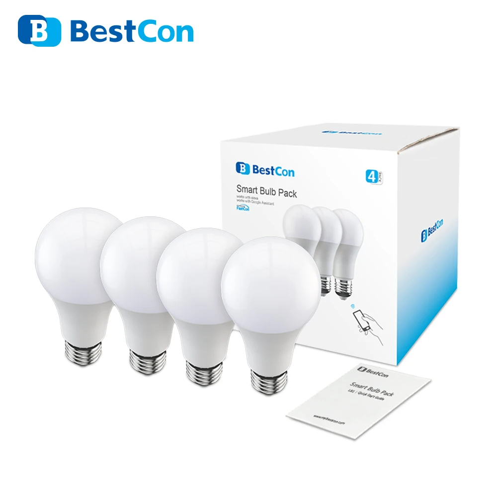 BroadLink LB1 4 шт. BestCon Wi Fi Светодиодная лампа с регулятором яркости работает голосовым