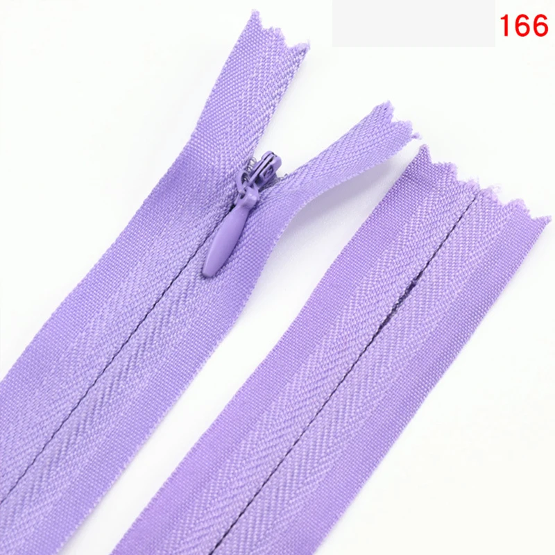 

3# 10pcs Invisible Nylon Coil Zippers For Cloth Close-end Auto Lock Home Textile Zipper Craft Handcraft Sewing Cloth Accessorie
