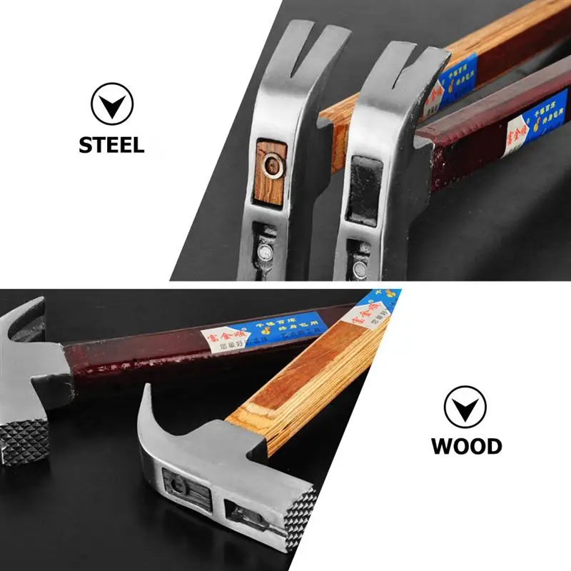 

1PC Compressed Wood Handle Hammer Anti-Slip Claw Hammer Nail Hammer (0.35)