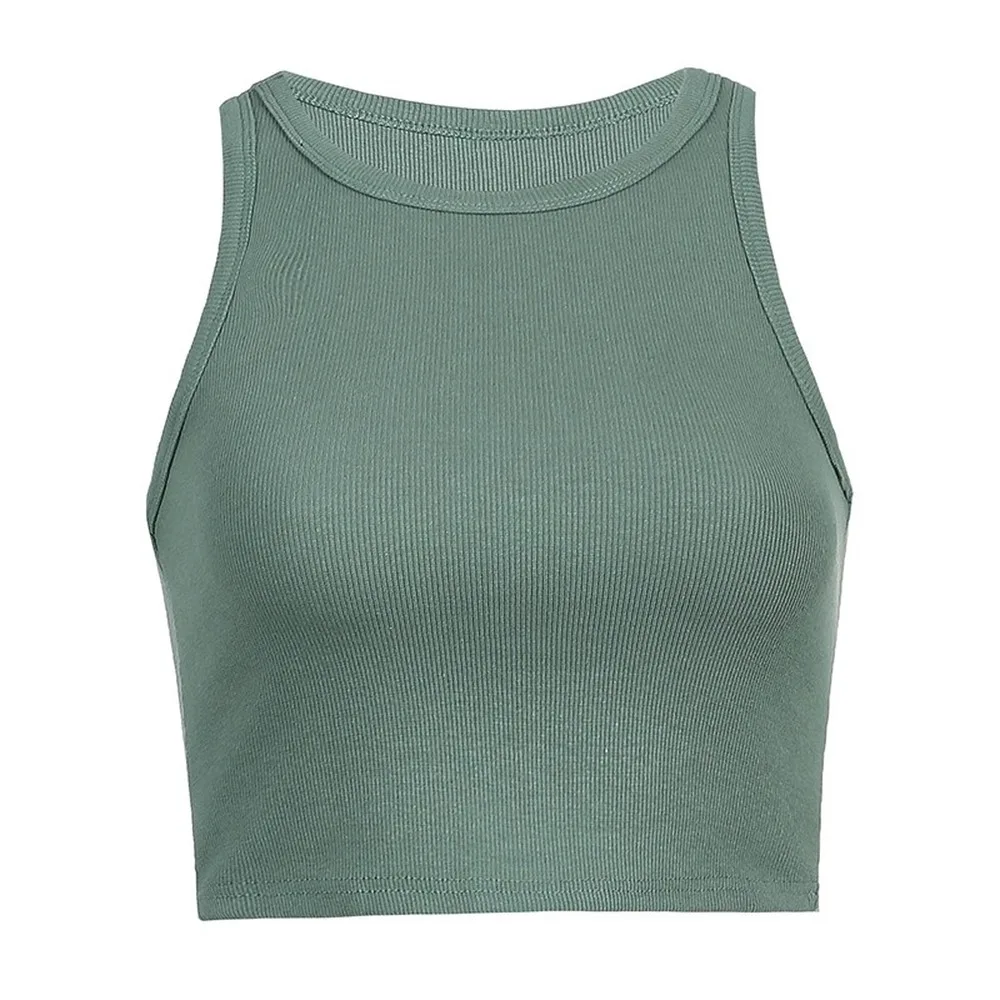 

Basic Women Casual Sports Tank Tops Summer New Cotton Stretch Y2k Top Harajuku Sexy Corset Tight Casual Female Clothing 2021