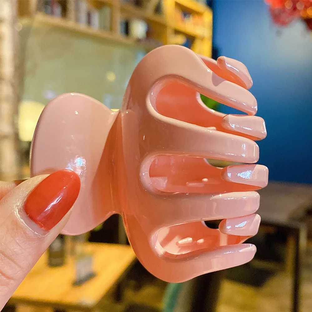 Модные акриловые заколки для волос женские мытья лица большие зажимы купания