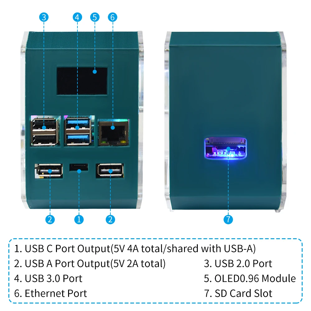 UPS V5 Plus Cover-ups With RTC Power Supply Device Ice Tower 3D Printer Case for Raspberry Pi 4B / 3B+ /3B | Компьютеры и офис