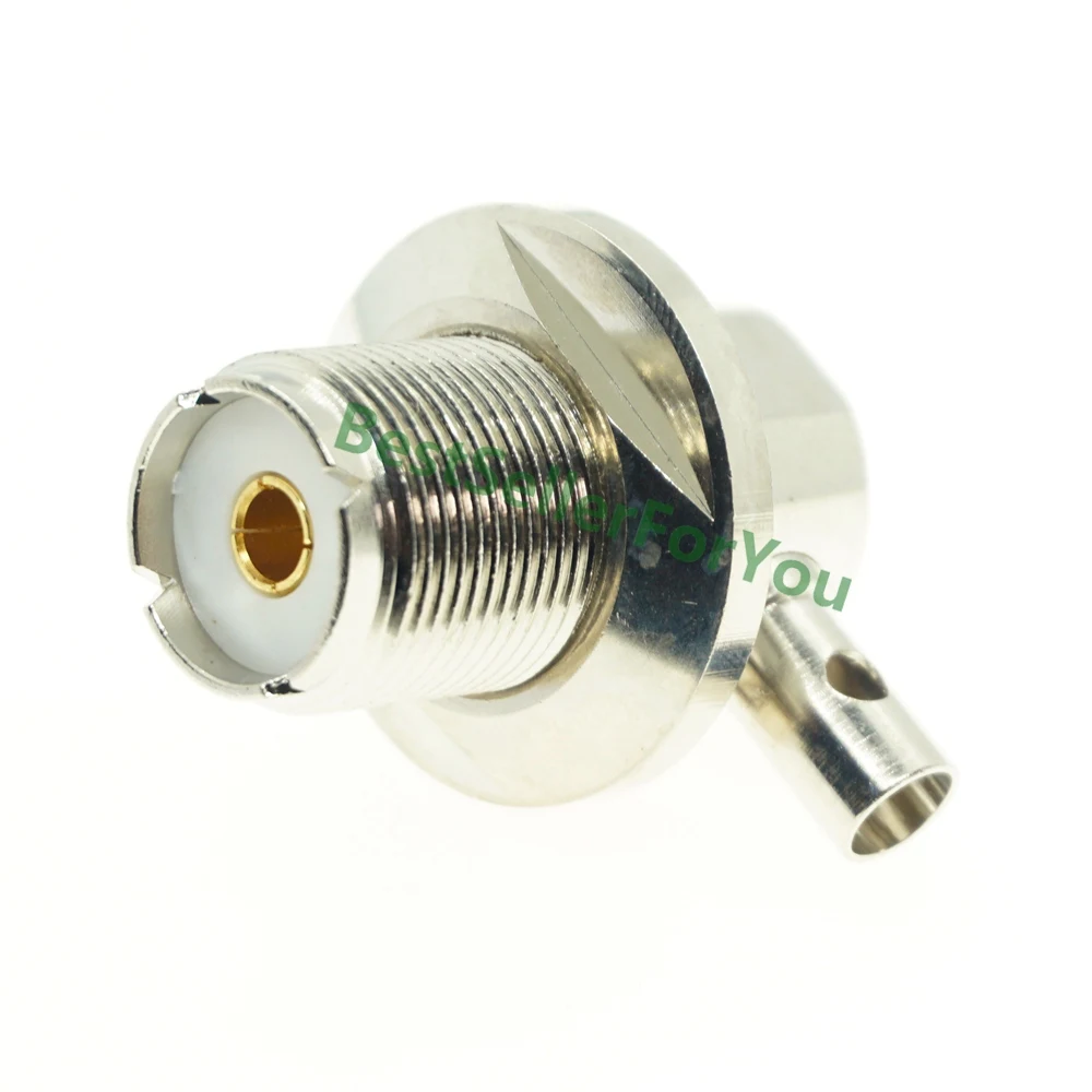UHF Female SO239 SO 239 Jack прямоугольный разъем для пайки 2 отверстия 90 градусов LMR195 RG58 RG400