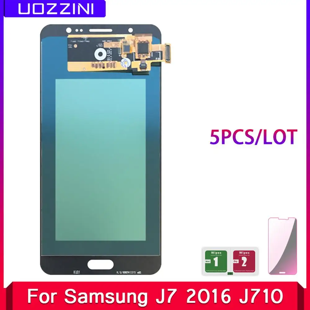 5 шт./лот Super AMOLED для Samsung Galaxy J7 2016 j710 J710FN J710F J710M J710Y 100% тестирование ЖК дисплей