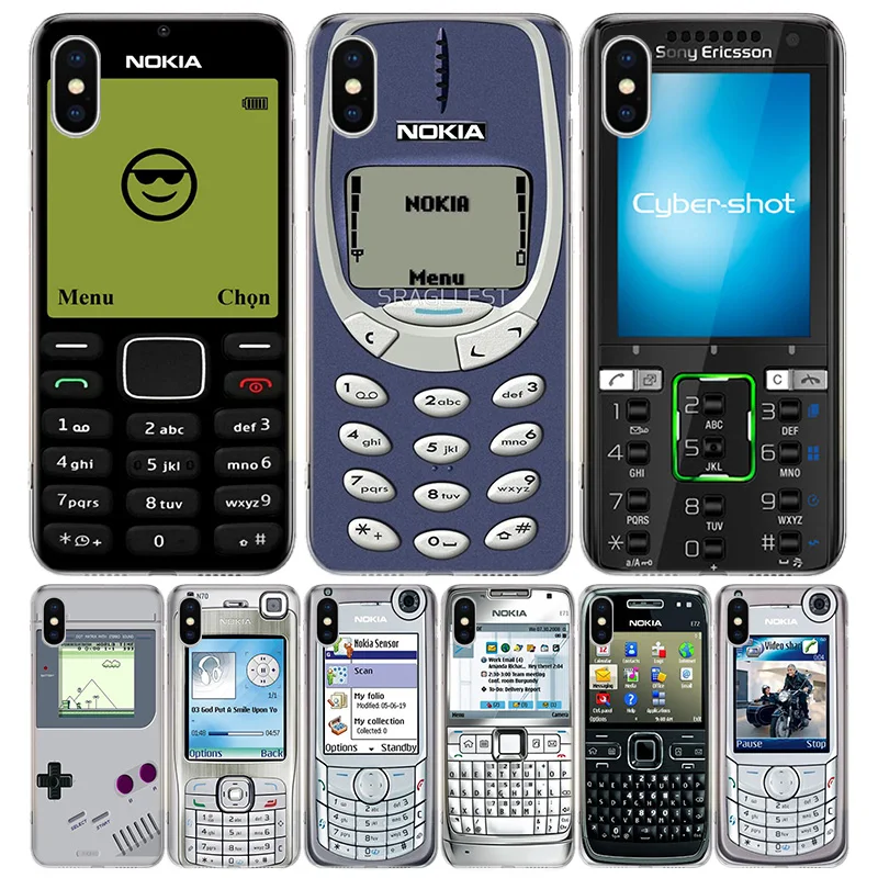 Ретро мобильный телефон Забавный чехол для телефона iPhone 12 11 Pro 7 6X8 6S плюс XS MAX + XR 5S SE