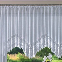 4 sizes romantic style european knitted jacquard arch curtain half shading white lace curtain