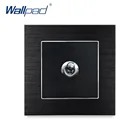 1 банда тумблер светильник ключатель света Wallpad ЕС Великобритания роскошный настенный выключатель атласная металлическая панель