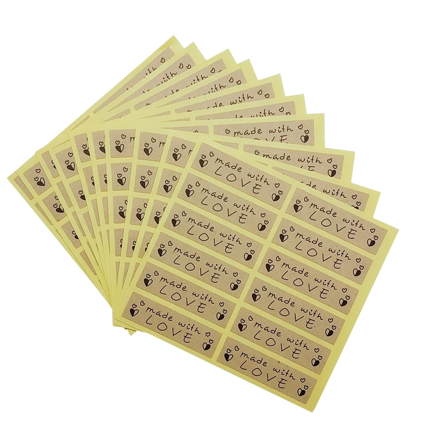 1200 шт./лот милые наклейки сделай сам полоска Наклейка наклейка из крафт-бумаги