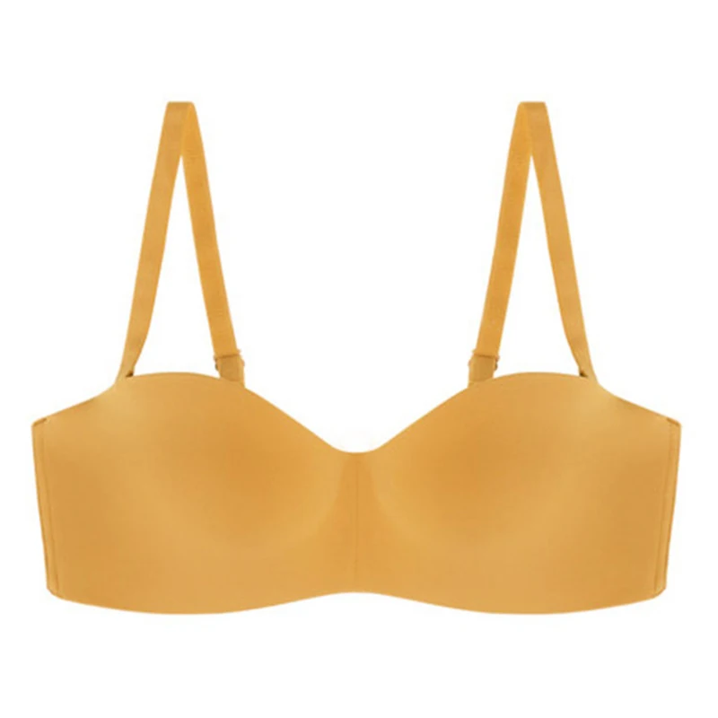 Sexy Invisible Bra Seamless Lingerie 1/2 Cup Push Up Bras For Women Candy Color Wire Free Girls Fashion Strapless Underwear | Женская