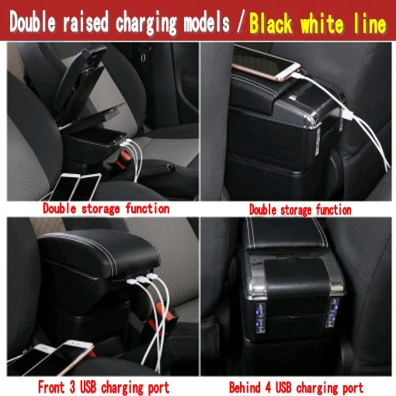 arm rest for nissan kicks armrest box center console central store content storage with cup holder ashtray usb interface free global shipping