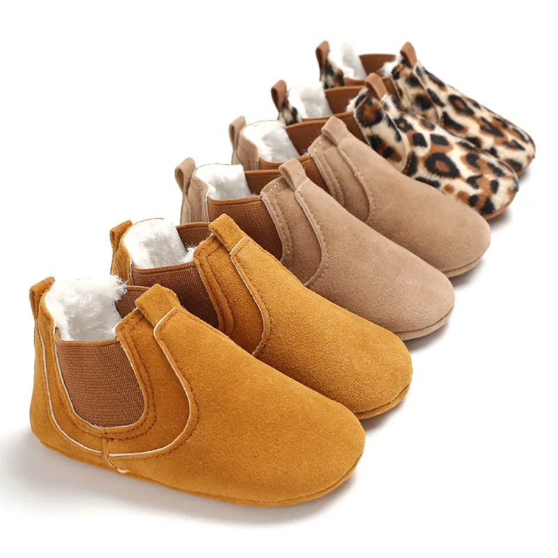 Обувь из искусственной кожи для новорожденных мальчиков и девочек осенние