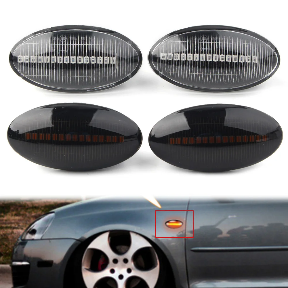 2 шт. автомобильный светодиодный динамический боковой габаритный указатель