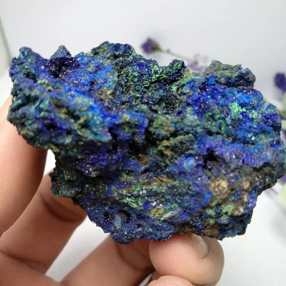 Натуральный Азурит/Малахитовый кристаллический Рудный минерал|Камни| |