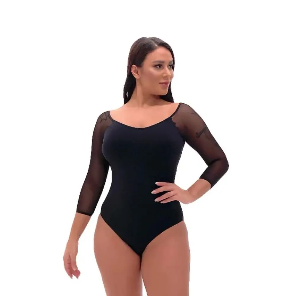 Women Body Shapewear Bodysuit Briefs Female Elastic Breath-Able Underwear Sexy Lingerie Net Yarn Bodysuits Dance Tights Clothes