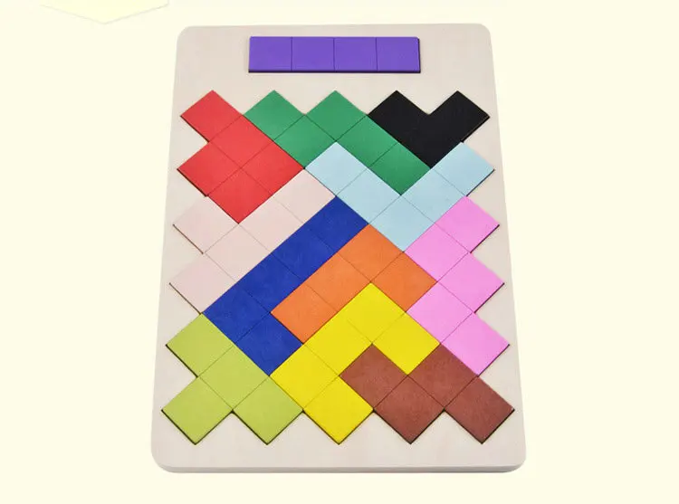 2018 новая деревянная развивающая игрушка пазл для малышей когнитивный тетрис