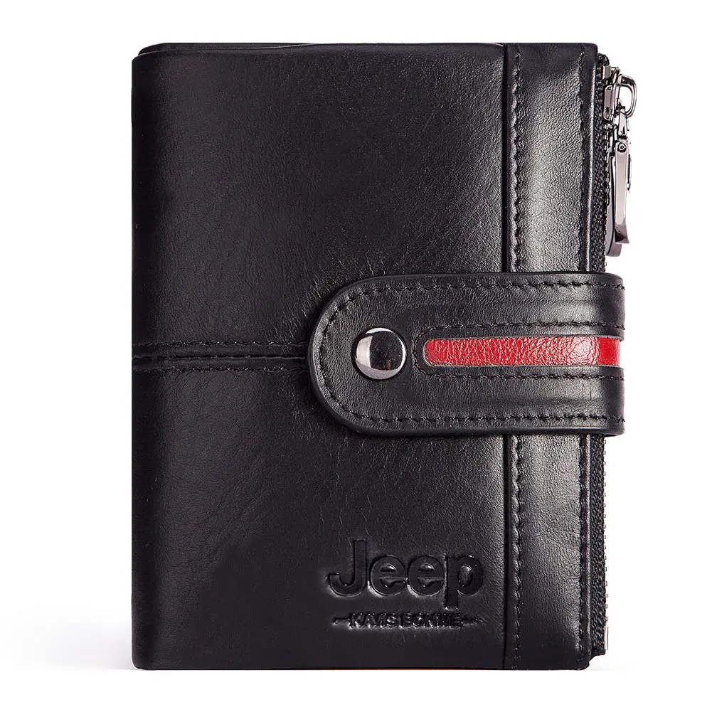 Male Genuine Leather Wallets Men Wallet Credit Business Card Holders Vintage Brown Walet Purses High Quality Top Brands | Багаж и сумки