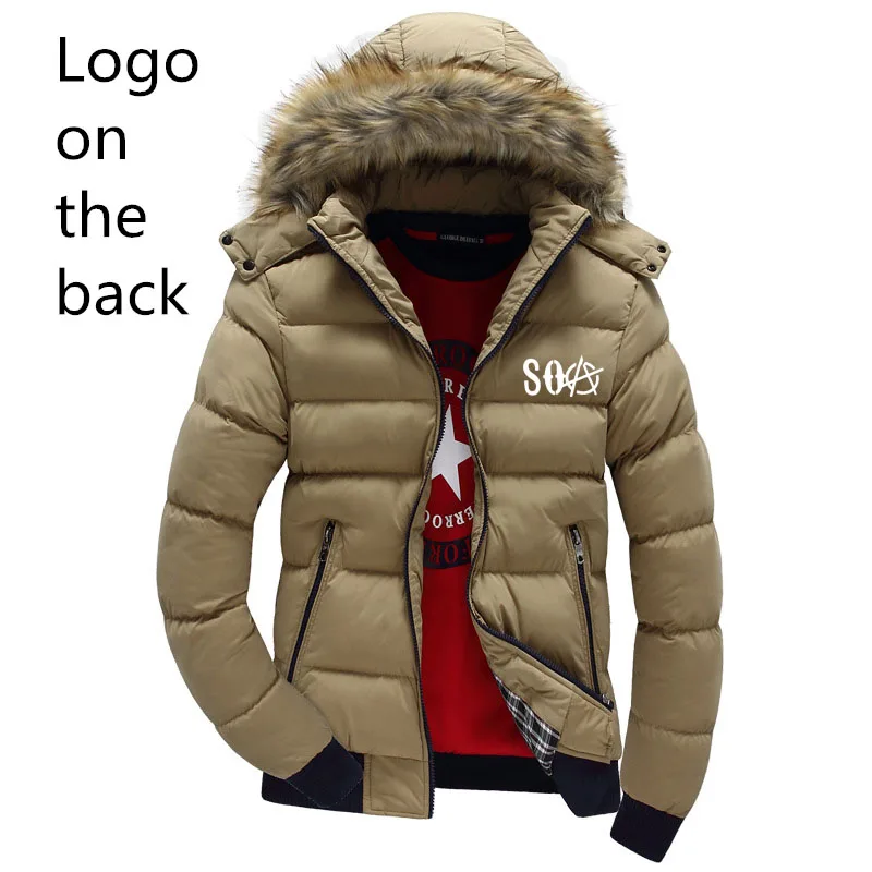 

Winter fleece Thicken Warm coats SOA Sons of anarchy the child Fashion Skeleton cotton Wool Hoody Mens Hoodies Zipper Jacket