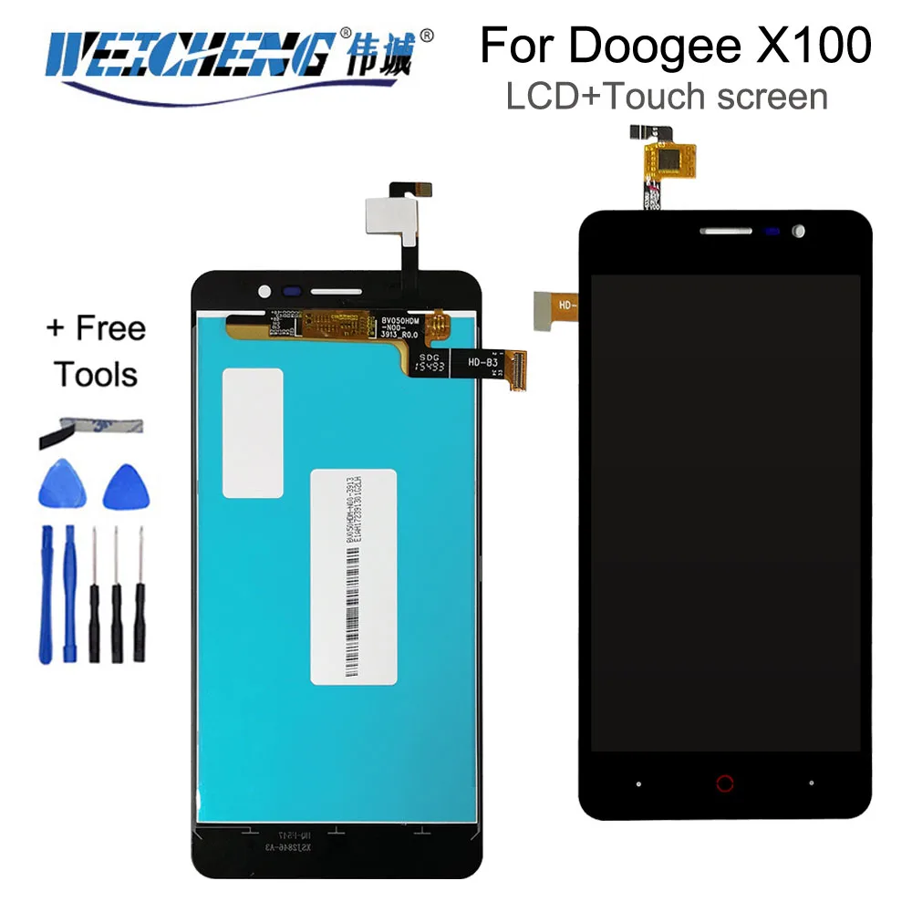 ЖК-дисплей 5,0 дюйма Для DOOGEE X100 и сенсорный экран, новый протестированный комплект, аксессуар для телефона Для DOOGEE X100, ЖК-дисплей + сенсорные инструменты