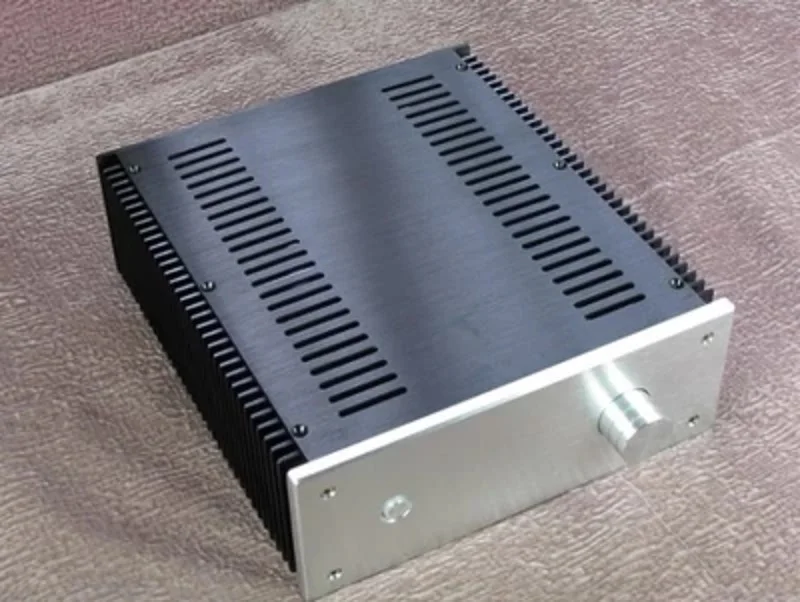 brzhifi sx2409 caixa de aluminio para amplificador de potencia classe a radiador duplo