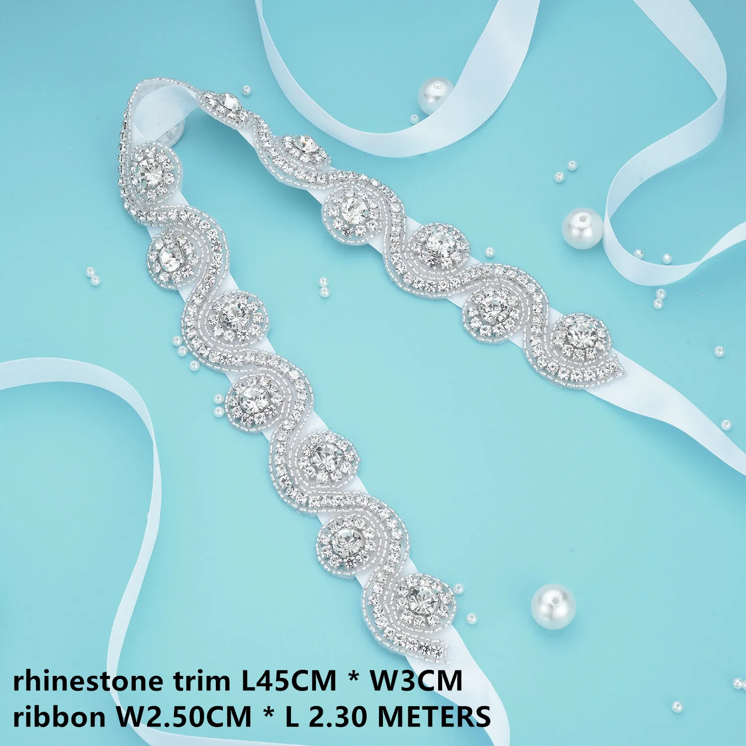 (1PC)Rhinestone Bridal belt wedding with crystal diamond dress accessories sash for WDD1056 | Свадьбы и торжества