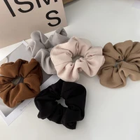 fashion winter thick knitted scrunchies elastic hair bands women girls solid soft ponytail holder headbands hair tie accessories