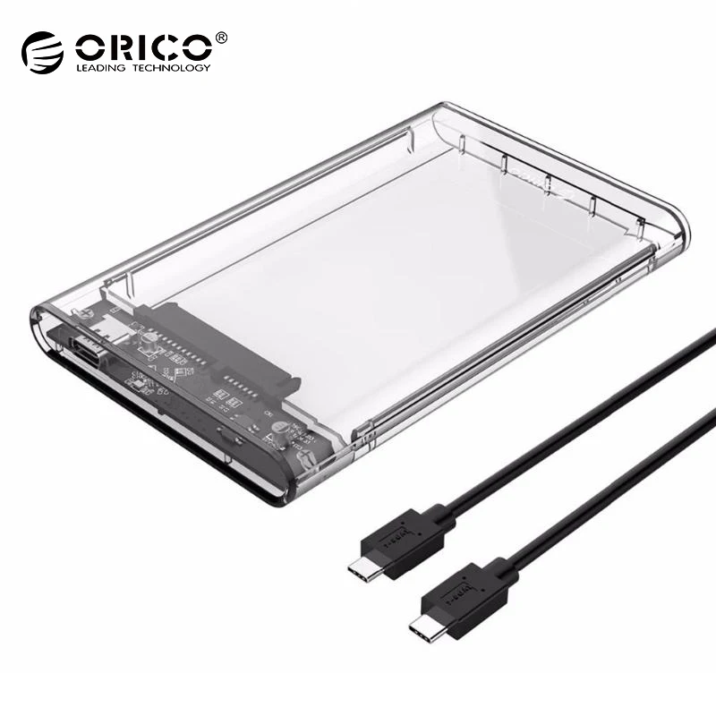 ORICO 2139C3-G2-CR HDD чехол SATA для USB3.1 Gen2 type-C внешний корпус для 2,5 дюймов 7 мм/9,5 мм HDD жесткий диск