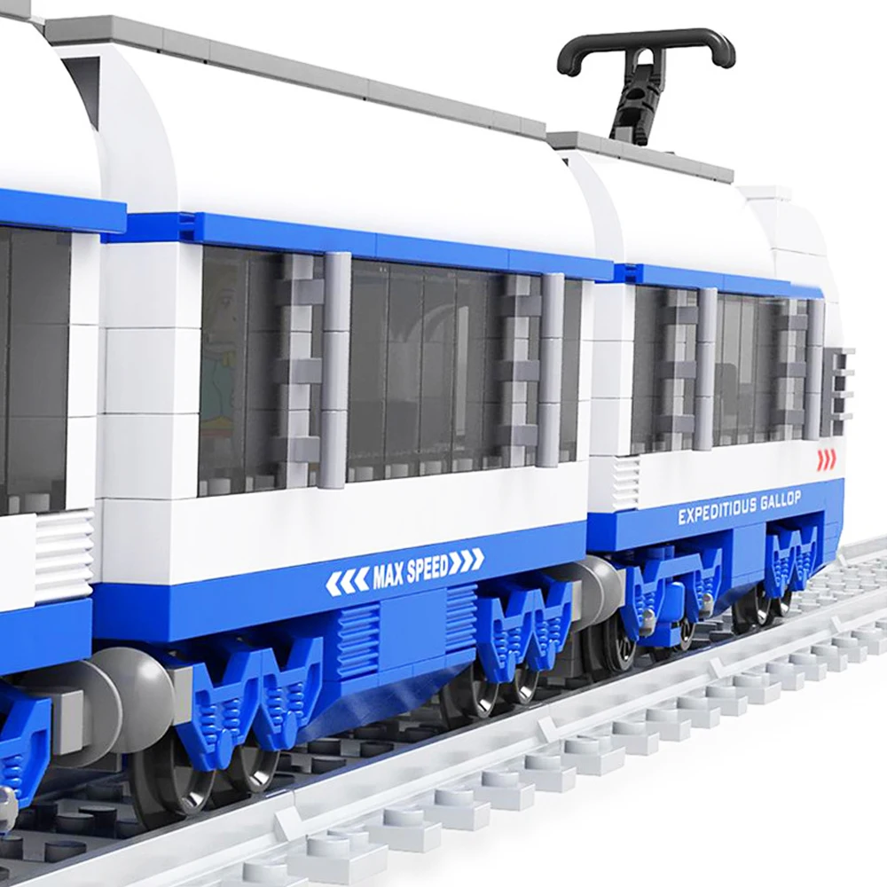 

AUSINI 25903 Assemble Model Century Train Freight Shinkansen Enlightenment Building Blocks Toys For Children birthday Gifts