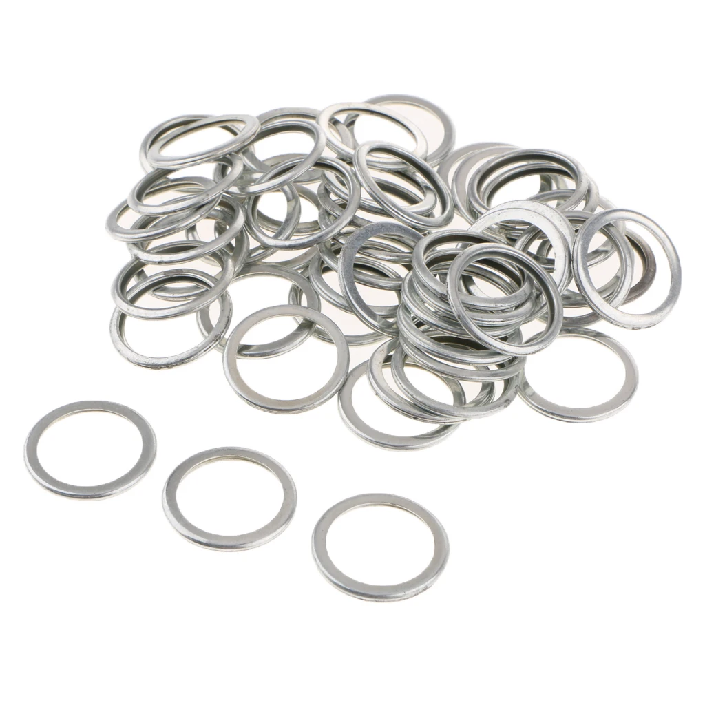 

50pcs Durable Aluminum Oil Drain Plug Washer Gaskets for , Repalces OEM# 11126-AA000