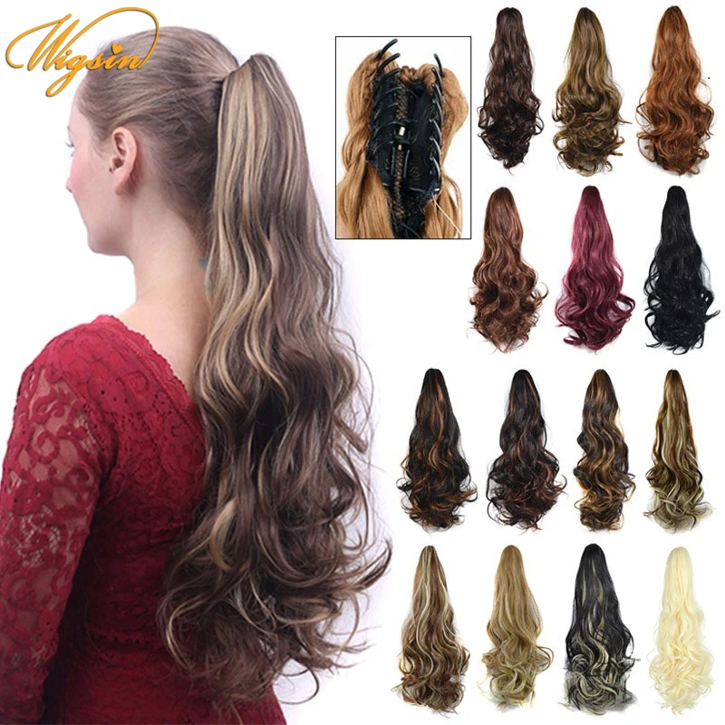 

WIGSIN Synthetic 22Inch Long Curly Ponytail Hair Extension Clip in Hair for Women