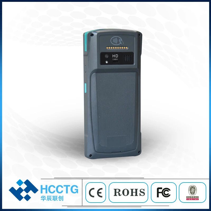EMV PCI Оук Android 10 0 5 7 дюймов ручной терпинал POS 2 ГБ + 16 4G Wi-Fi Bluetooth MSR чип NFC 1D QR код 2D