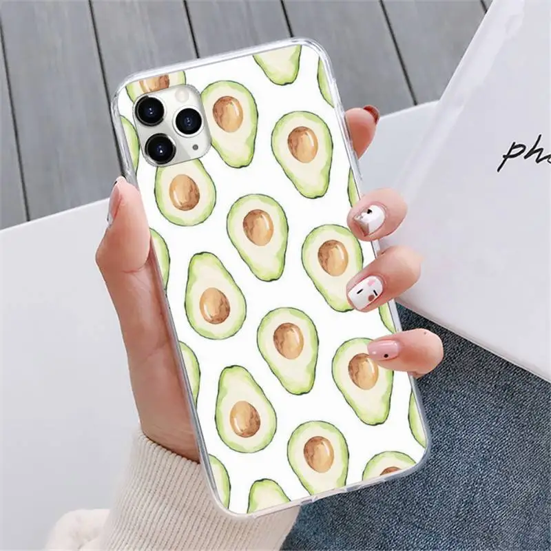 

avocado aesthetic Gteen Fruit Food Phone Cases For iphone 12 5 5s 5c se 6 6s 7 8 plus x xs xr 11 pro max mini