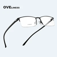 fashion square glasses frame men optical mens eyeglasses frames myopia prescription glasses titanium alloy eyewear spectacles