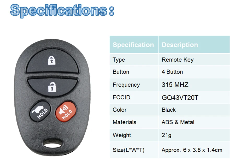 BHKEY 3/4 кнопки дистанционного ключа автомобиля для Toyota Highlander Sequoia Sienna GQ43VT20T 315 МГц оригинальные автомобильные дистанционные ключи