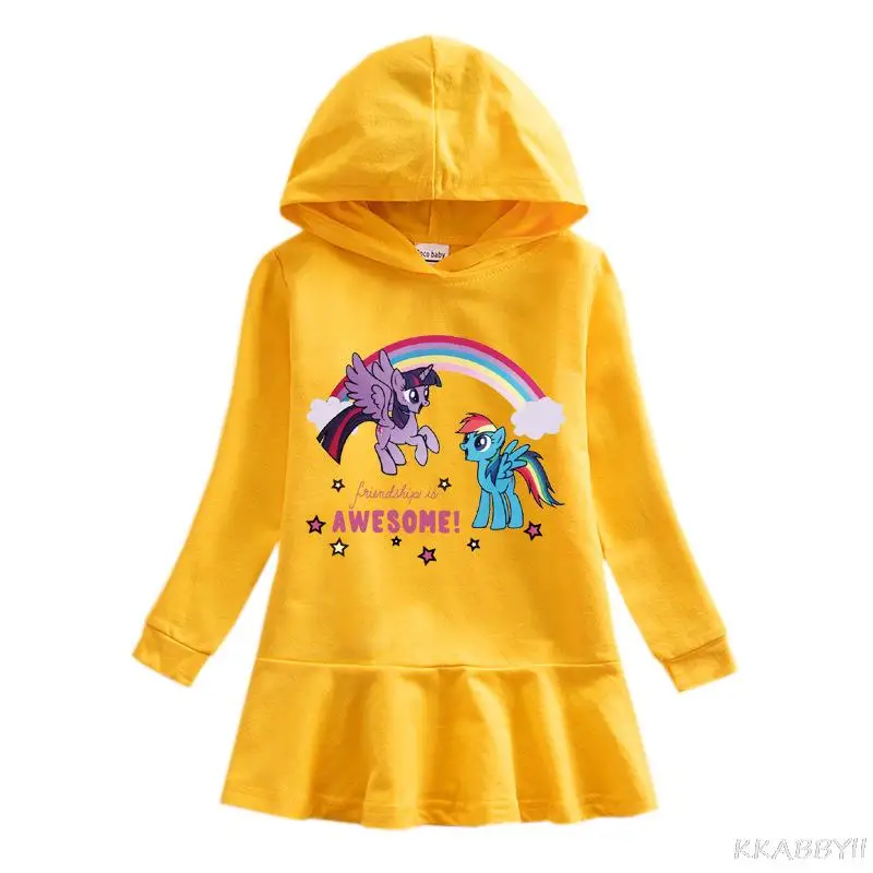 Осеннее платье для девочек My Little Pony костюм принцессы удобная одежда детское