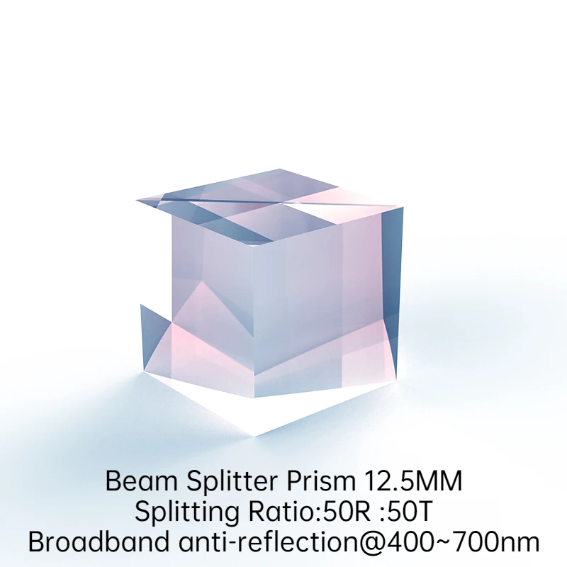 

Optical Experiment Prism Dichroic Prism Light Separation K9 Cube Beam Splitter Prism 12.5MM Split Ratio 50R/50T Cube Dichroic