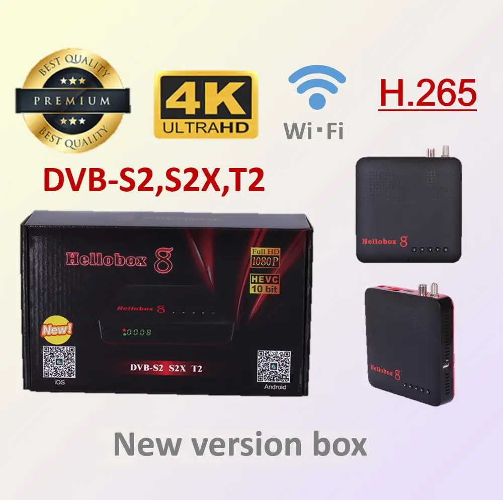 Hellobox 8 ресивер спутниковый DVB T2 DVBS2 комбо ТВ приставка поддержка воспроизведения