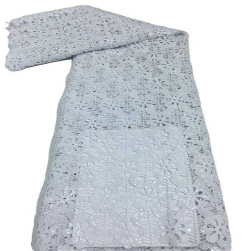 

White Best Quality Sequin Lace Fabric Beaded Lace Fabric Nigeria Net Lace for Wedding Party African French Tulle Lace Fabric