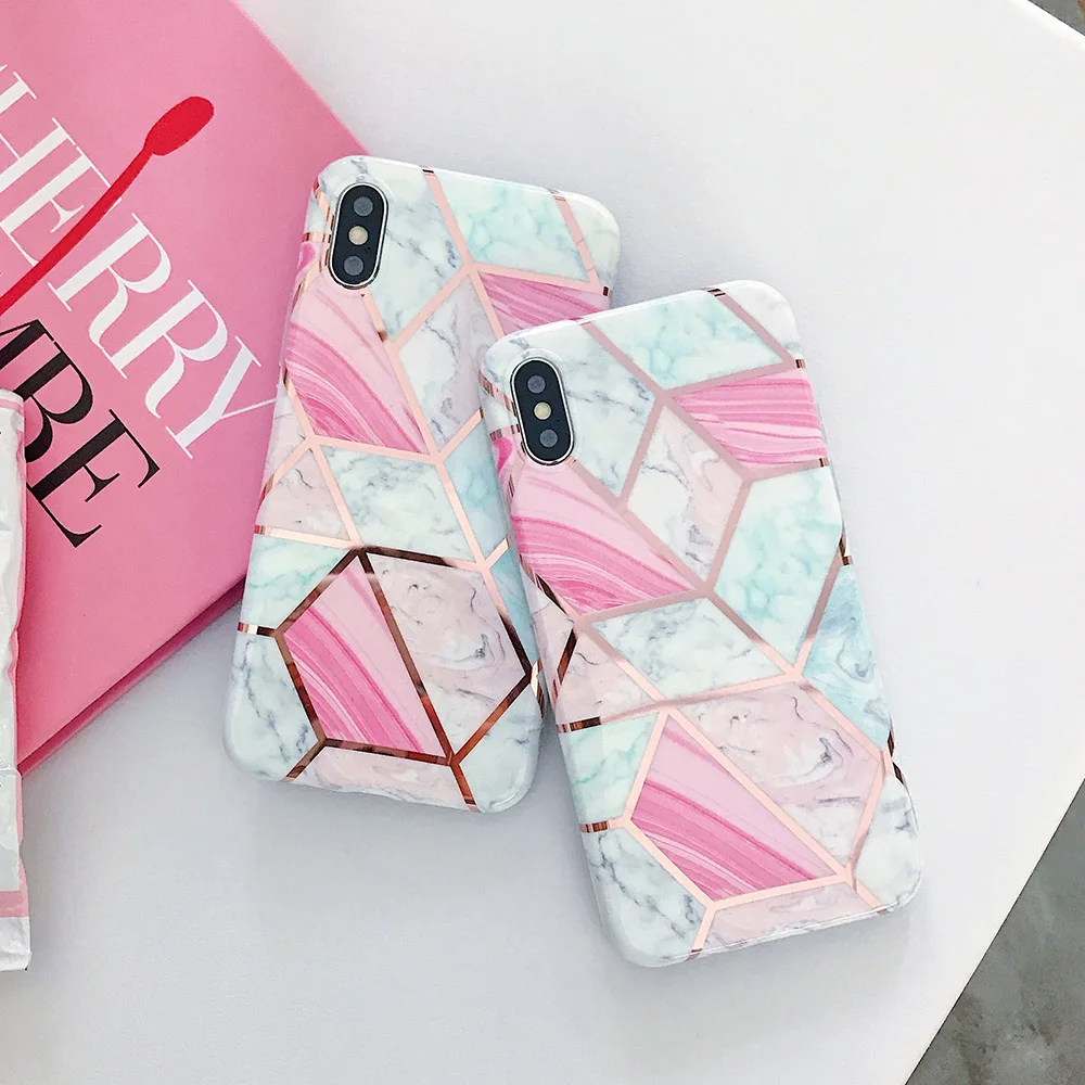 Чехол для телефона SUYACS Fantasy Dream marble для iPhone 11 Pro Max 7 8 Plus X XR XS Max 6 6S гальванический геометрический мягкий чехол-накладка