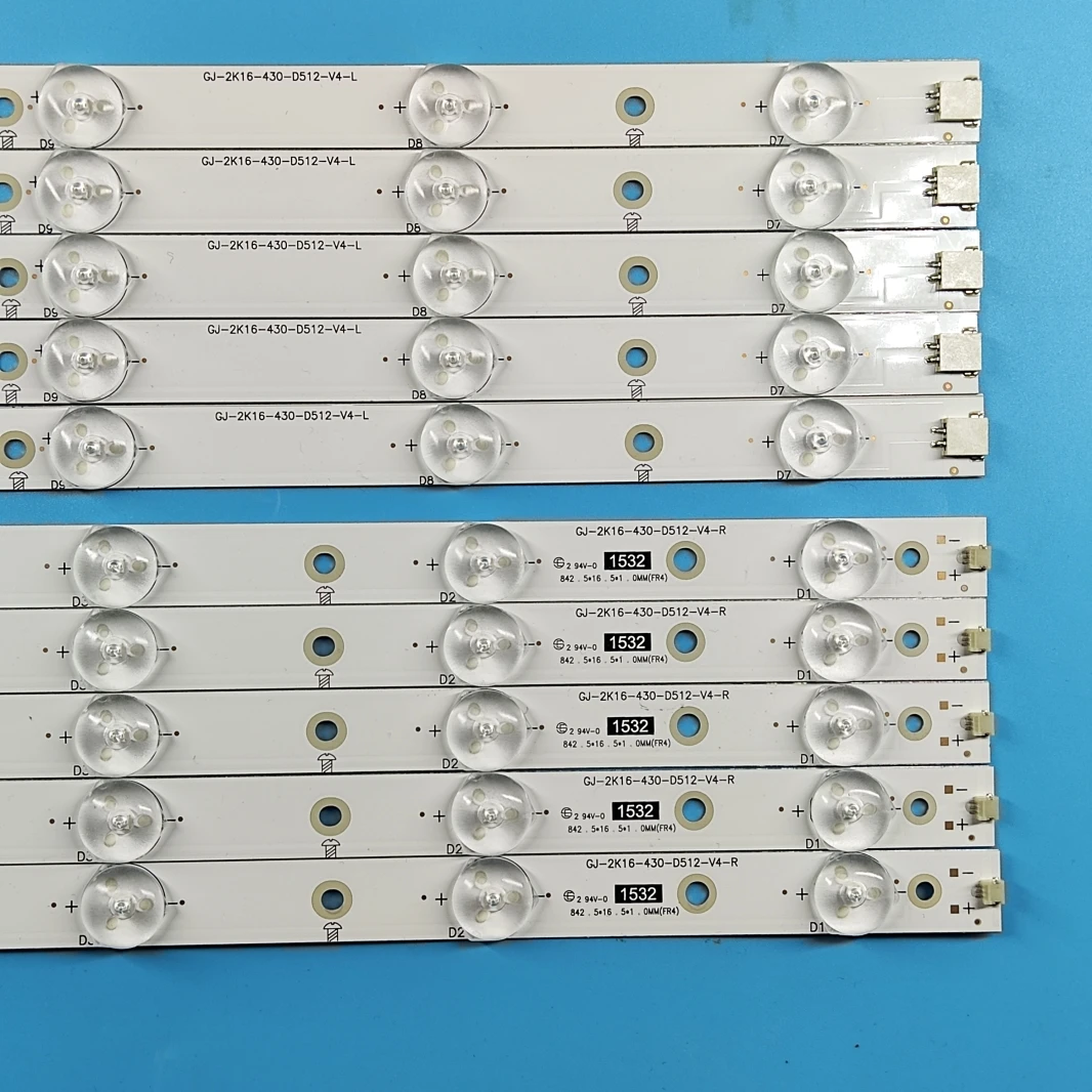 5 шт. светодиодный подсветка полосы для 43PUT6101/60 43PUS6551 43PUS6401/60 LB43014 V0_00 43PUS6501 43PUS6101
