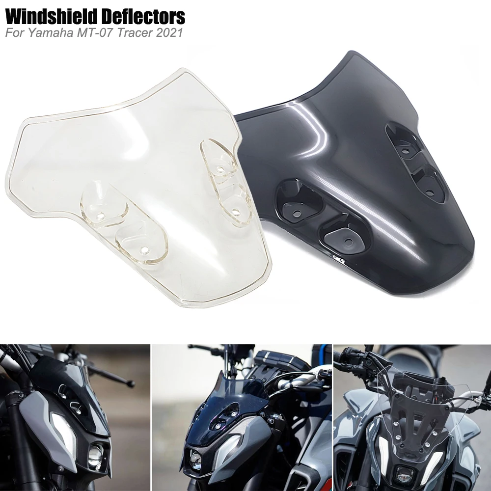 

MT-07 Tracer 2021 NEW Motorcycle Accessories Windscreen Windshield Deflectors Wind Shield Screen Protector For Yamaha MT07 MT 07