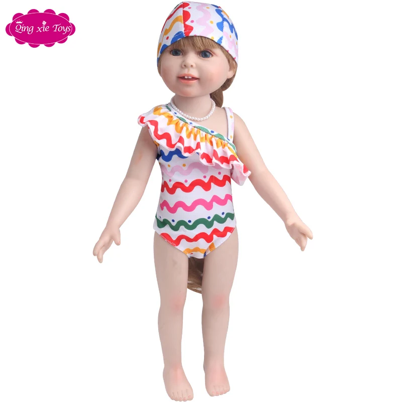 Платье для куклы 18 дюймов американская игрушка летняя одежда купальник + шляпа