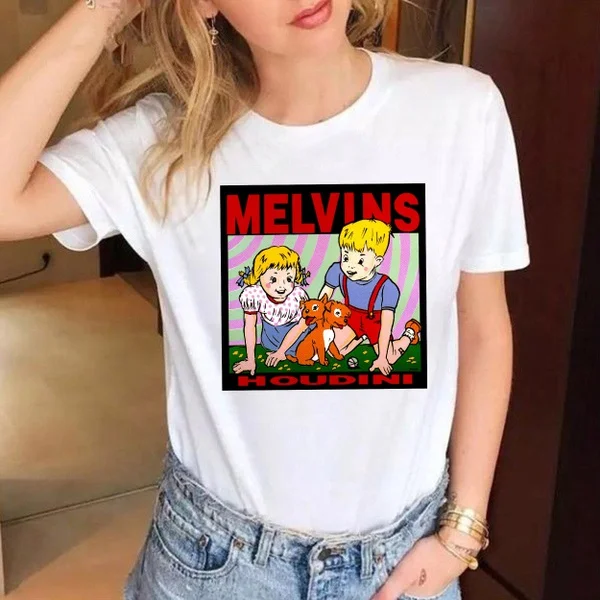 

Melvins Houdini Womens T-shirt Graphic Tee Lady Tops Short Sleeve