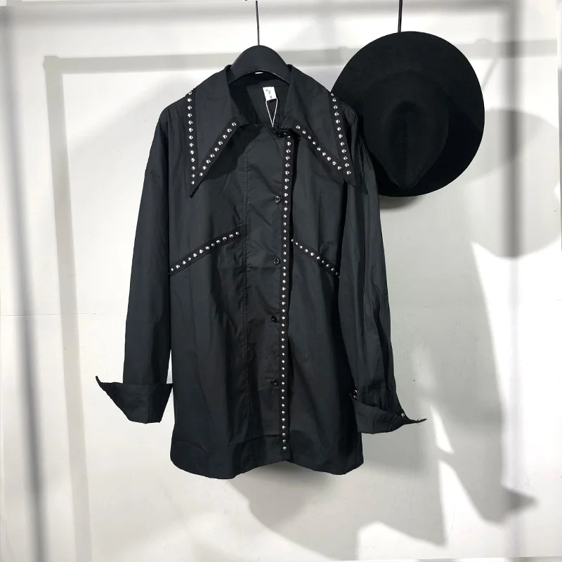 

Мужская рубашка с длинным рукавом seak, черная Повседневная футболка в готическом стиле, топ в стиле хип-хоп, уличная одежда большого размера ...