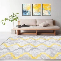 european style geometric rug fashion light luxury golden gray carpet living room bedroom bed blanket kitchen bathroom floor mat