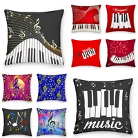 music note cushion cover throw pillow cover square decorative pillow case double side design 18 x 18 family indoor sofa car