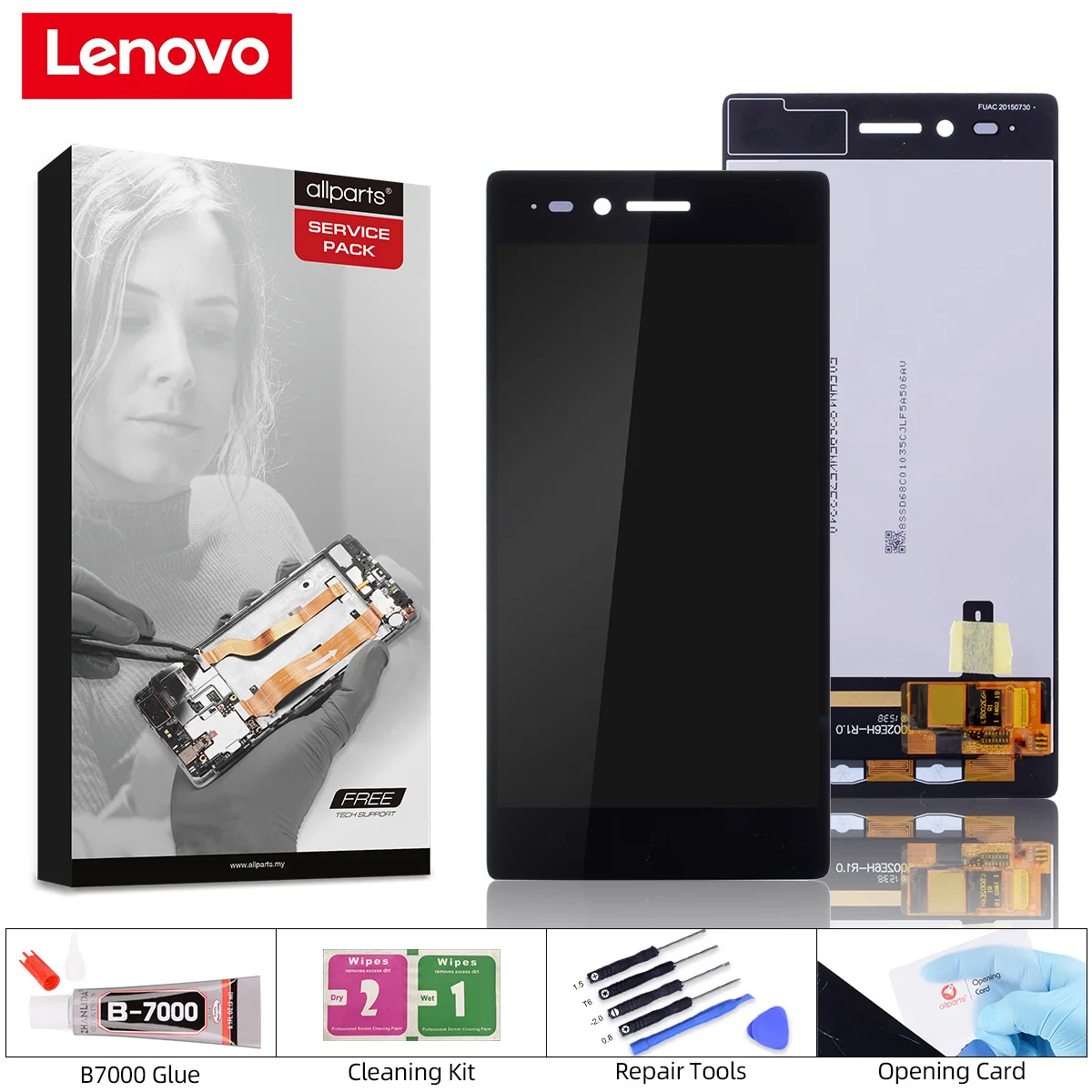 Дисплей для Lenovo Vibe Shot Max Z90 Z90A40 Z90-7 LCD в сборе с тачскрином на рамке черный