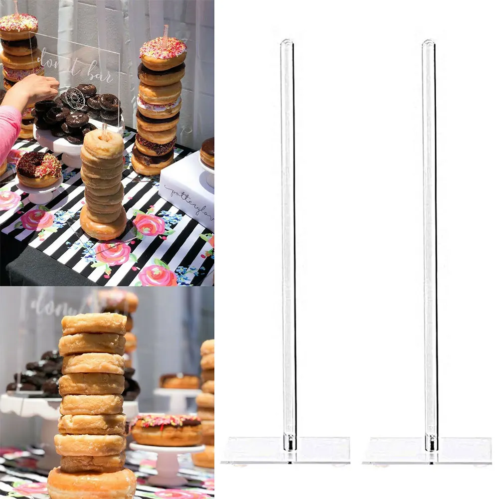 5Pcs Party Decoration Wedding Birthday Table Top Home Display Reusable Acrylic Holder Shelf Easy Clean With Screws Donut Stand |
