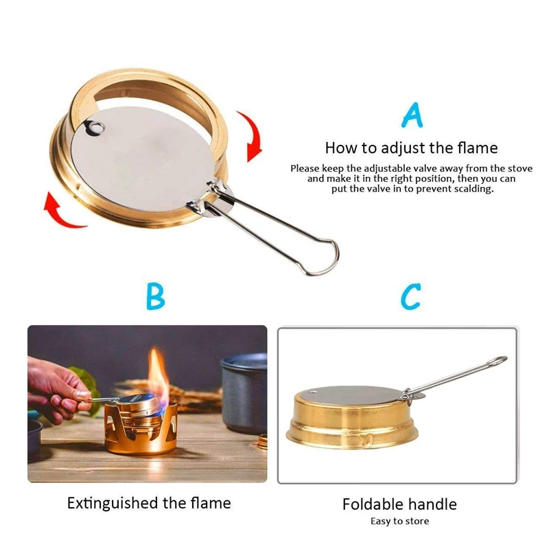 Алюминиевая горелка портативная латунная мини-плита для кемпинга из