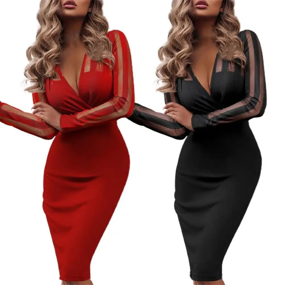 

Lady Dress Beautiful Fashion Women Long Sleeve Dress Soft Women Dress