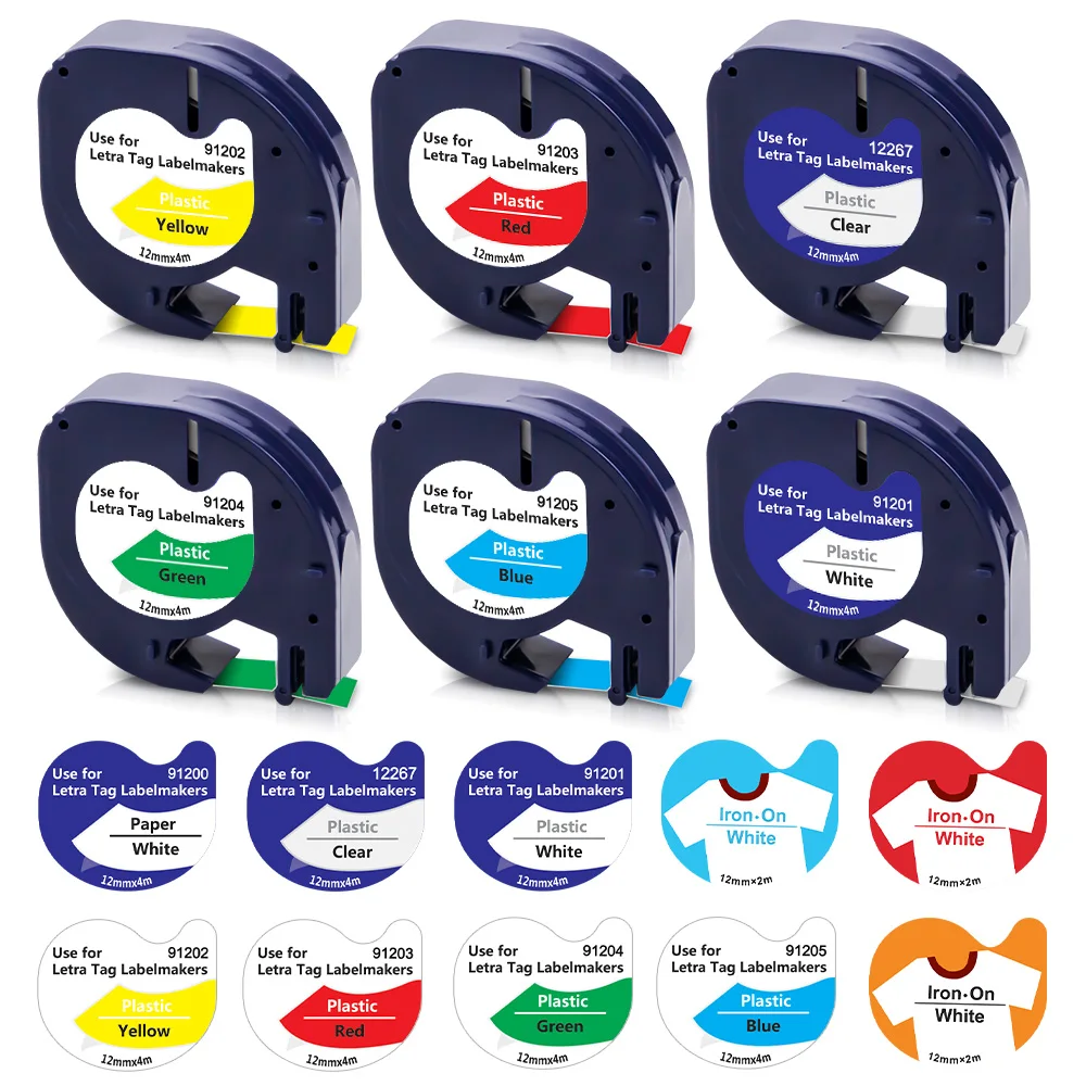 Absonic 12 мм 12267 91201 91200 91202 91203 91204 18769 этикетка кассета для Dymo Letratag совместимый с LT 100H 100T